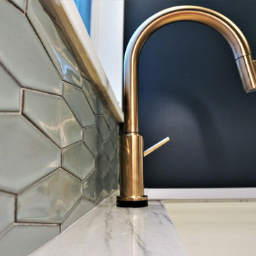 Navy Blue Buffalo Kitchen
