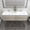 BTO 72" Wall Mounted Bath Vanity With Reinforced Acrylic Sink, Double Sink, Tuna Oak