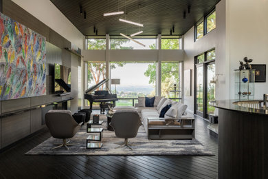 Inspiration for a contemporary living room remodel in Boise