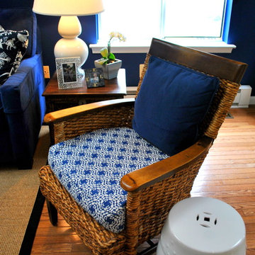 Bold Blue Family Room
