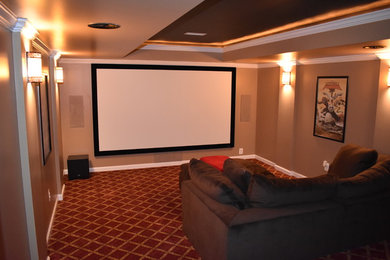 Inspiration for a home theater remodel in Baltimore