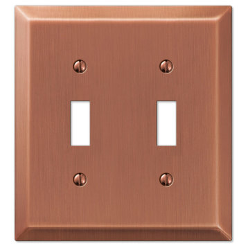 Century Steel 2-Toggle Wall Plate, Antique Copper