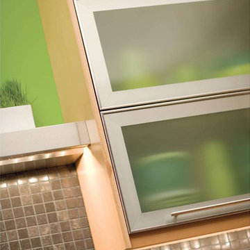 Green Contemporary Kitchen, Los Angeles, CA
