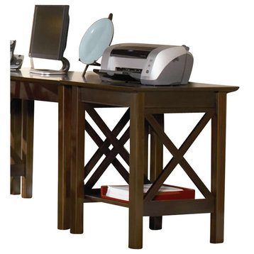 AFI Lexi Transitional Solid Wood Contemporary Printer Stand in Walnut