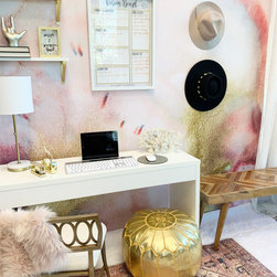 Home Office Wallpaper Blush Gold - Wallpaper