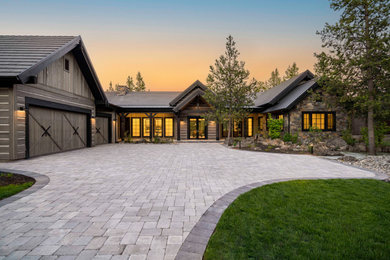 Rustic exterior home idea in Other