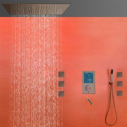 Riviera Multi Color Water Powered Led Shower with Adjustable Body Jets - Showerheads And Body Sprays