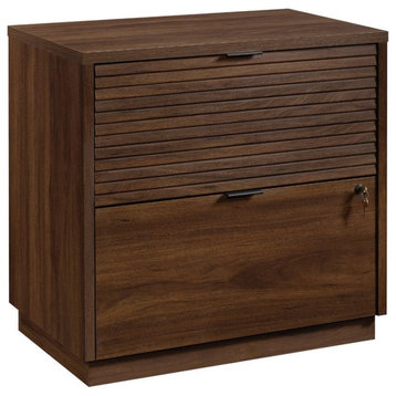 Sauder Englewood Engineered Wood Lateral File in Spiced Mahogany