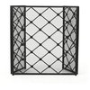 GDF Studio Chamberlain 3 Paneled Iron Fireplace Screen, Black
