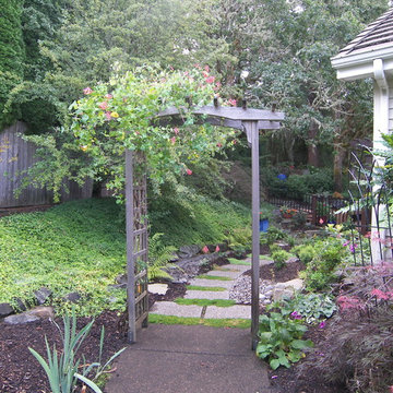 Pergola and Deck with a bridge