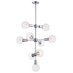 Maxim Lighting - Maxim Lighting 11349PC/BUL-G40-PR Molecule-31.5W 9 LED Entry Foyer Pendant-27 In - This fun contemporary design brings high scale looMolecule-31.5W 9 LED Polished Chrome *UL Approved: YES Energy Star Qualified: n/a ADA Certified: n/a  *Number of Lights: 9-*Wattage:3.5w E26 Medium Base G40 LED bulb(s) *Bulb Included:Yes *Bulb Type:E26 Medium Base G40 LED *Finish Type:Polished Chrome