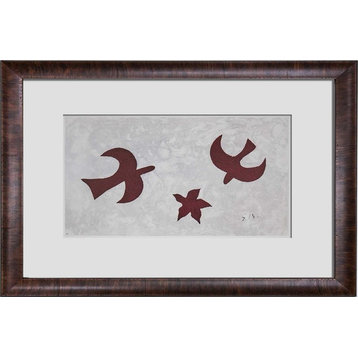 Georges Braque Lithograph, Limited Edition, Birds Of Flight, Sign, Framed