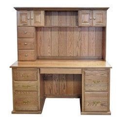 flat top desk with low hutch - Products
