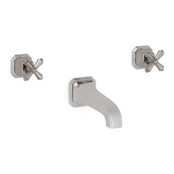 Harrison Cross Handle Wall Mount Tub Set - Bathtub Faucets