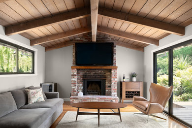 Home design - mid-century modern home design idea in San Francisco