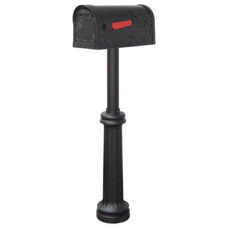 Hummingbird Curbside Mailbox With Locking Insert and Bradford Mailbox Post