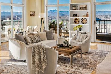 Example of a transitional living room design