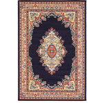 Unique Loom - Unique Loom Navy Blue Washington Reza 6'x9' Area Rug - The gorgeous colors and classic medallion motifs of the Reza Collection will make a rug from this collection the centerpiece of any home. The vintage look of this rug recalls ancient Persian designs and the distinction of those storied styles. Give your home a distinguished look with this Reza Collection rug.