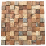 Ekena Millwork - 11 7/8"Wx11 7/8"Hx1/2"P Ancient Boat Wood Mosaic Wall Tile, Natural Finish - Create an attractive focal point with decorative reclaimed wood tiles. These mosaic style tiles offer 3D detail that brings sophistication to your setting. The durable construction ensures not only lasting beauty, but a simple and easy installation. They are available in rectangle or square sizes allowing for versatile design options and creativity. All panels have been naturally weathered over time by the elements allowing for that rustic warmth that can only be achieved with a real wood accent wall.� Our wood mosaic wall tiles are ideal for residential or commercial applications where you need a wow factor that sets you apart from the rest.