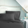 Becky Cameron Luxury 4-Piece Bed Sheet Set, California King, Black