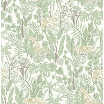 Green Maynard Peel & Stick Wallpaper Sample
