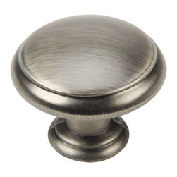 Cosmas - Cabinet Knob, 1-3/16" Diameter, Antique Silver, Set of 10 - Cabinet And Drawer Knobs