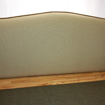 King Linen Camel Back Upholstered Headboard