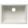 ALFI brand AB2418UD-W 24" White Undermount / Drop In Fireclay Kitchen Sink