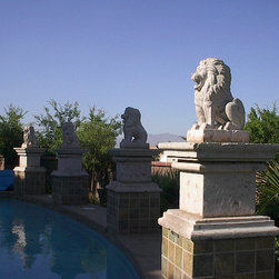 Pool Scaping 002 - Garden Statues And Yard Art