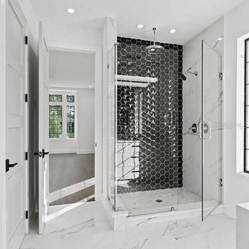 Go Modern With Geometric Tiles, Bathroom Remodel in San Jose, CA
