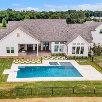 Architectural Designs Modern Farmhouse Plan 56460SM comes to life in Texas!