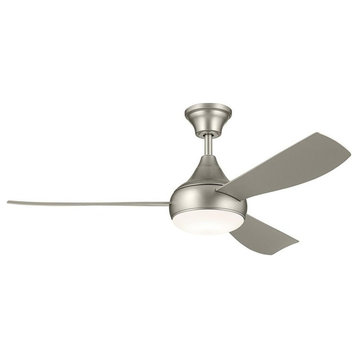 Ample 1 Light 54 in. Indoor Ceiling Fan, Brushed Nickel