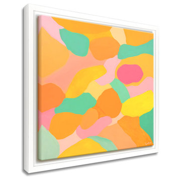 Cotton Candy Framed Canvas Tropical Abstract Wall Art