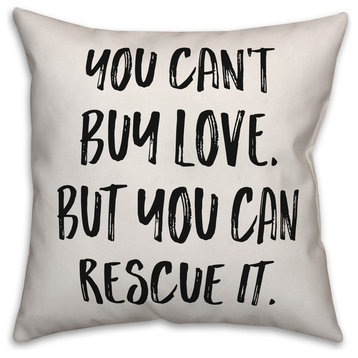 Rescue Love, Throw Pillow Cover, 18"x18"