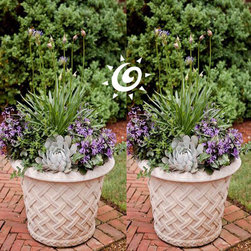 Sandstone Brighton Jardiniere Planter - Outdoor Pots And Planters