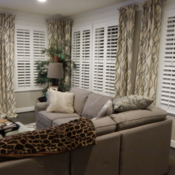 Colorful Virginia Bedroom with Side Panel curtains by Delmarva blinds & shutters