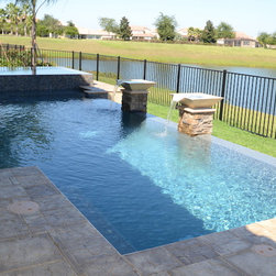 Geometric Pool with Spa and Water Bowl - Products