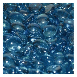 All Backyard Fun - Aqua Blue Luster Firebeads, 10 lb - Fire Pit Accessories