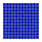 12"x12" Transparent Cobalt Blue Ocean Bottle Glass Tile, Full Sheet, Grid