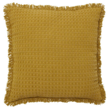 Agra Waffle Pillow, Olive