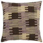 Bareens Designer Rugs - Boho Chic Turkish Shona Hand Woven Kilim Throw Pillow - Embellish your home with this timeless casual chic handmade Southwestern Kilim throw pillow covers made with and cotton. Constructed on a loom by Nomad Turkman people with hand spun and Natural Vegetable dyes these beautiful Kilim pillow covers are known for their beautiful repetitive geometrical, naturalistic floral and traditional patterns yet still giving it a moden look. Masterfully artisan-crafted on traditional Kilim looms with a contemporary fashion palette producing bold intricate sharp patterns making them a standout piece in any decor.