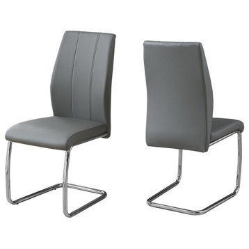 Upholstered Dining Chair, Pu Leather Look, Set of 2