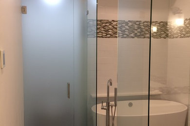Inspiration for a modern bathroom remodel in Other