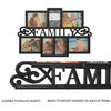Family Collage Black Picture Frame for Three 4"x6" and Four 5"x7" Photos