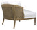 Calais French Country Classic Cane Back Winter White Upholstered Chaise