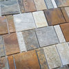 Stone and Aluminum Mosaic Tile - Terre Copper, 1 Sq Ft