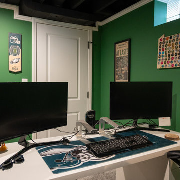 Finished Basement with Home Office and Laundry Room in Royal Oak, MI