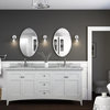 Elissa White Bathroom Vanity With Marble Top, 60''