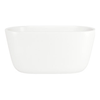 Aquatica Lullaby-Nano-Wht Small Freestanding Solid Surface Bathtub, White