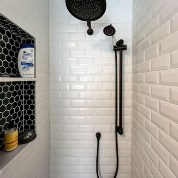 Master Bath Remodel with Custom Cabinetry and Tiled Shower